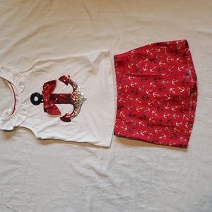 RACHEL Zoe. Anchor girls 2 piece outfit size 5/6 , NEW WITH NO TAG..